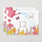 Carte de table de collection de la partie jardin (Devant / Derrière)