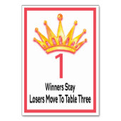 Carte de table de couronne or Bunco #1 (Dos)