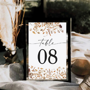 Carte de table de dîner de Thanksgiving aux feuill