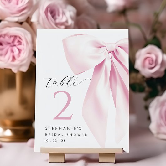 Carte de table de Fête des mariées de cabot rose