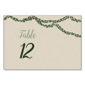 Carte de table de guirlande de Noël (Dos)