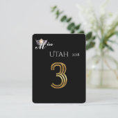 Carte de table de la Couronne argentée Miss Americ (Debout devant)