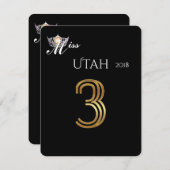 Carte de table de la Couronne argentée Miss Americ (Devant / Derrière)