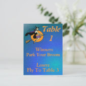 Carte de table de la sorcière Halloween Bunco Numé (Debout devant)