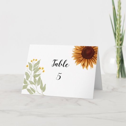 Carte de table de mariage (Devant)
