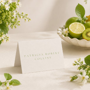 Carte de table de mariage à calligraphie en ivoire