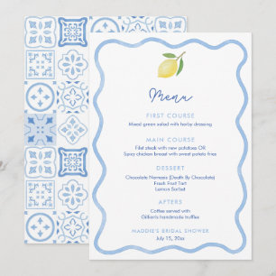 Carte de table de mariage à la ligne ondulée et au