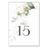 Carte de table de mariage à la verdure d'eucalyptu (Dos)