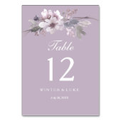 Carte de table de mariage à l'aquarelle florale vi (Dos)