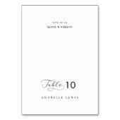 Carte de table de mariage à l'écriture délicate av (Par défaut)