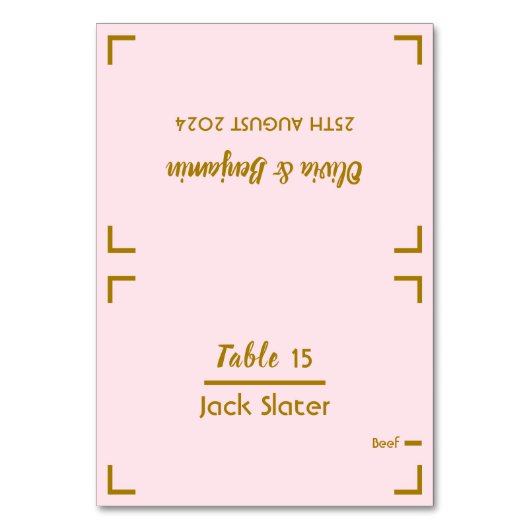 Carte de table de mariage à l'écriture manuscrite (Par défaut)