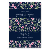 Carte de table de mariage à l'hibiscus rose bleu m (Par défaut)
