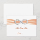 Carte de table de mariage à l'infini diamant orang (Devant / Derrière)