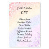 Carte de table de mariage arc-en-ciel (Dos)