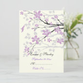 Carte de table de mariage aux fleurs de magnolia v (Debout devant)