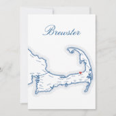 Carte de table de mariage avec carte de Brewster C (Devant)