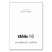 Carte de table de mariage avec nom d'invité en écr (Par défaut)