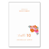 Carte de table de mariage avec nom d'invité floral (Par défaut)