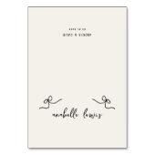 Carte de table de mariage avec nom d'invité modifi (Par défaut)