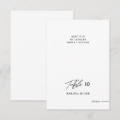 Carte de table de mariage avec nom et choix de rep (Devant / Derrière)