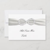 Carte de table de mariage blanche Diamond Infinity (Devant)