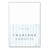 Carte de table de mariage bleu poussiéreux minimal (Par défaut)