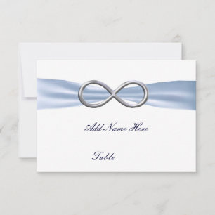 Carte de table de mariage Blue Infinity
