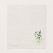 Carte de table de mariage botanique Daisy d'été (Outside Unfolded)
