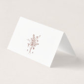 Carte de table de mariage botanique rose poussiére (Back)