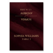 Carte de table de mariage Bourgogne & Or (Par défaut)