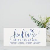 Carte de Table de Mariage - Calligraphie Charmante (Debout devant)