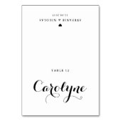 Carte de Table de Mariage Calligraphie Moderne Noi (Par défaut)