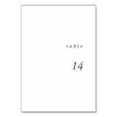 Carte de table de mariage calligraphiée minimalist (Dos)