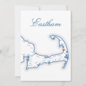Carte de Table de Mariage Cape Cod Eastham (Devant)