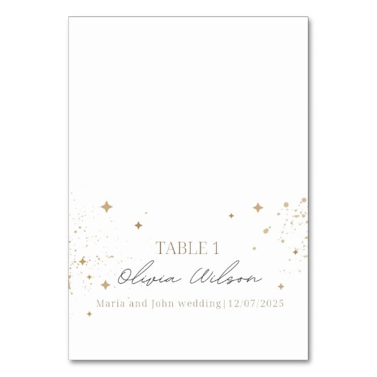 Carte de table de mariage, Carte de nom de calligr (Par défaut)