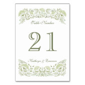 Carte de table de mariage dans la prairie (Dos)