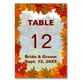 Carte de table de mariage d'automne Prairie d'amou (Par défaut)
