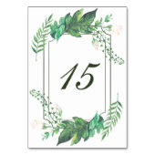 Carte de table de Mariage de fleurs vertes du cadr (Par défaut)