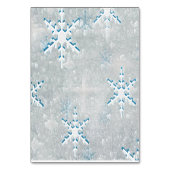Carte de table de mariage de Noël IceSnowflakes (Dos)