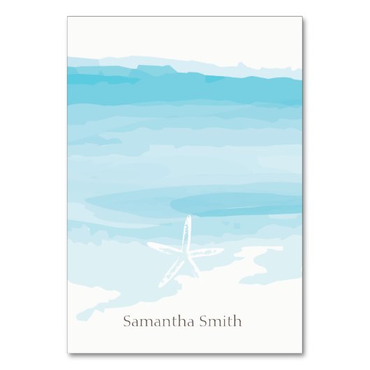 Carte de table de mariage de plage (Par défaut)