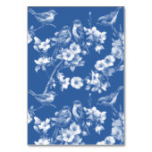Carte de table de mariage de printemps Delft Blue  (Dos)