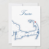 Carte de table de mariage de Truro Cape Cod (Devant)