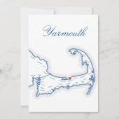 Carte de table de mariage de Yarmouth Cape Cod (Devant)