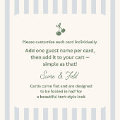 Carte de table de mariage élégante à l'écriture ro