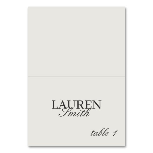 Carte de table de mariage élégante classique (Par défaut)