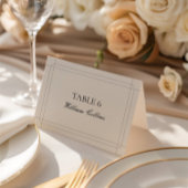 Carte de Table de Mariage Élégante Classique Vinta
