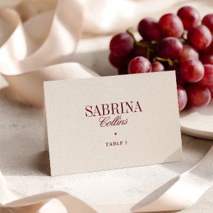 Carte de table de mariage élégante minimaliste ivo