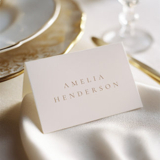 Carte de table de mariage élégante minimaliste ivo