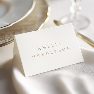 Carte de table de mariage élégante minimaliste ivo