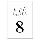 Carte de Table de Mariage Élégante Simple Minimali (Par défaut)